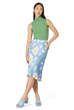 Day Flower Bias Skirt