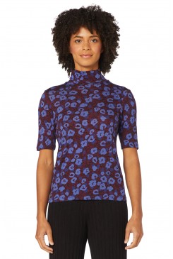 Leopard Berry Polo Top
