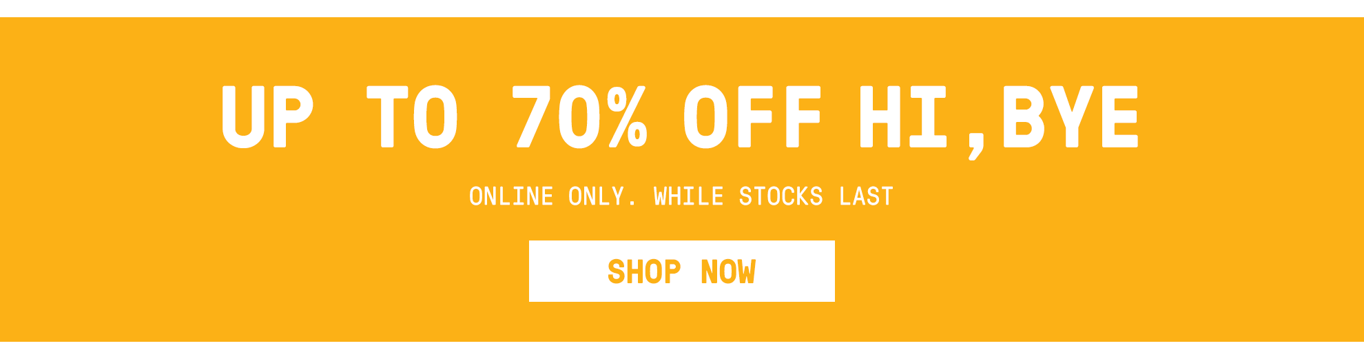 Up to 70% off outlet